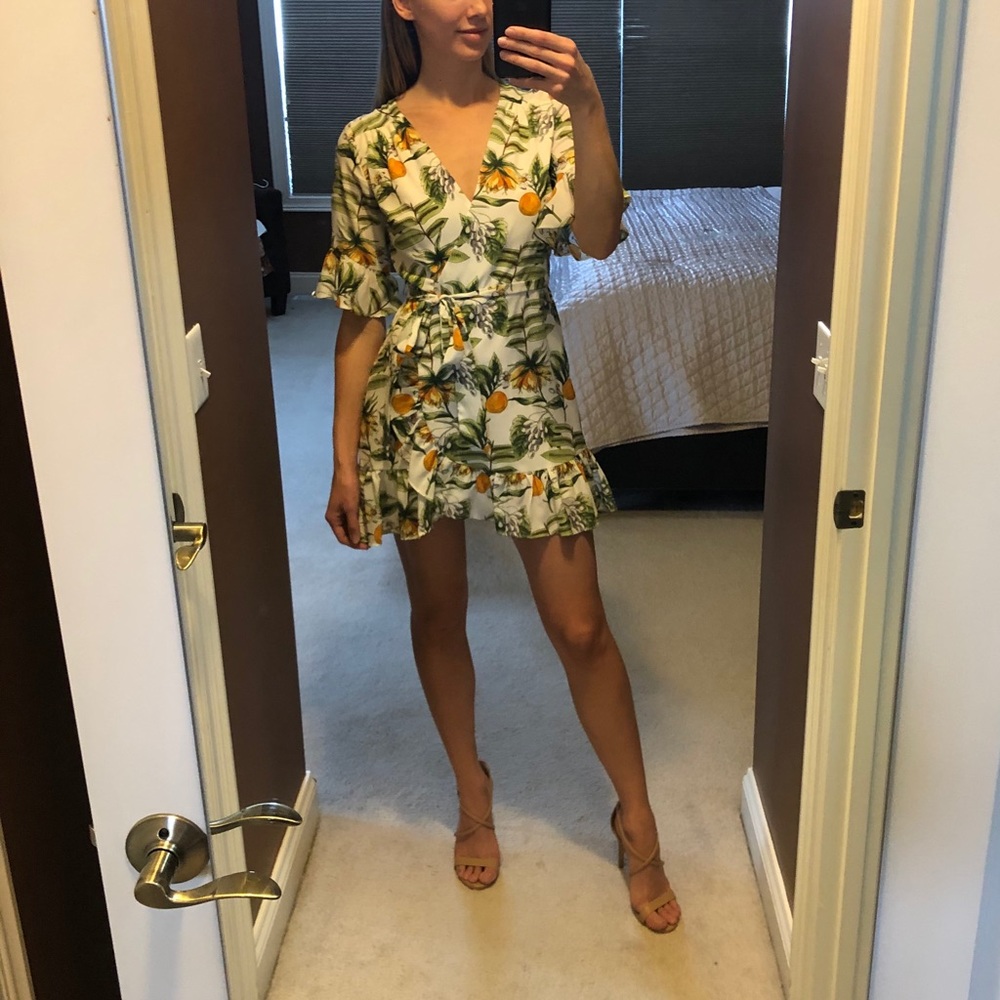 Lost + Wander - Citrus Floral Mini Dress